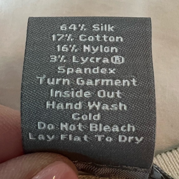 Ann Taylor Cardigan Size XL Paisley Print Green, Brown and Cream Cotton Silk - Picture 6 of 8